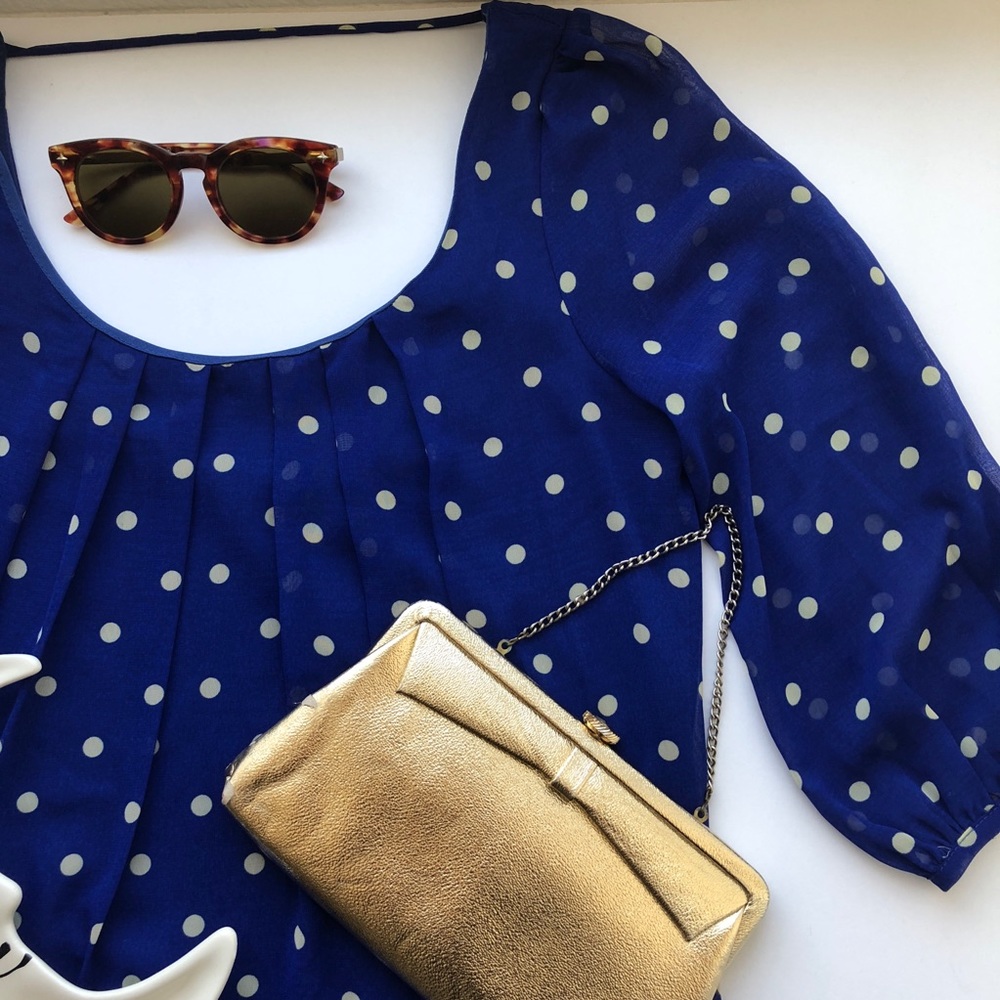 Fun & sweet blue polka dot dress 💙